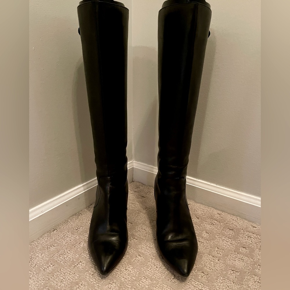 Anne Klein Black leather boots